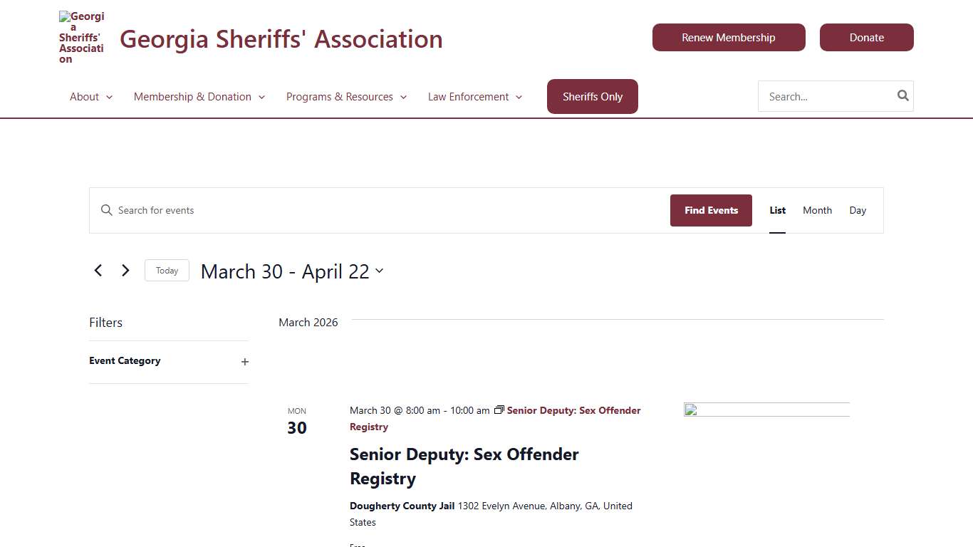 Events from August 12, 2022 – October 10, 2022 – Page 3 – Georgia Sheriffs' Association